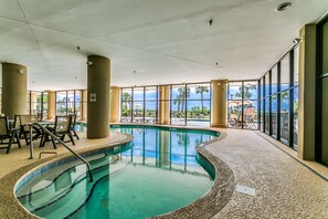Indoor pool, a heated pool