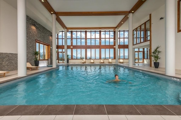 Indoor pool, a heated pool