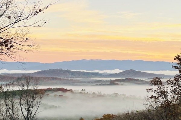 Sunrise view from the back deck