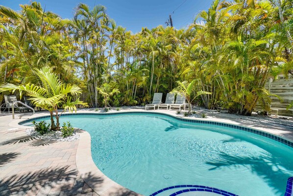 A heated pool