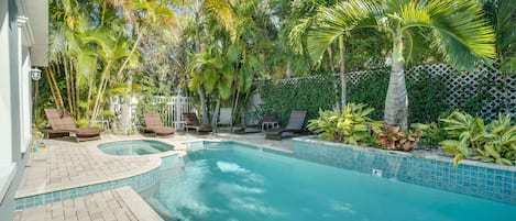 Una piscina riscaldata