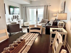 TV, DVD player, books