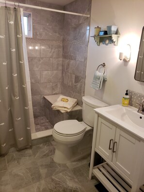 Shower, hair dryer, toilet paper - Quaint Cottage in Desirable East Orleans (Orleans)