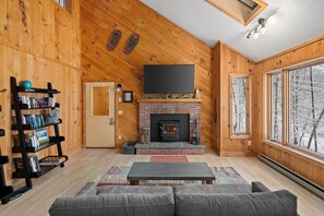 TV, fireplace, video games