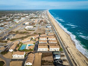 Exterior - Bright Coastal Townhome | Steps to Beach | Pool, Bikes & More (Kitty Hawk)