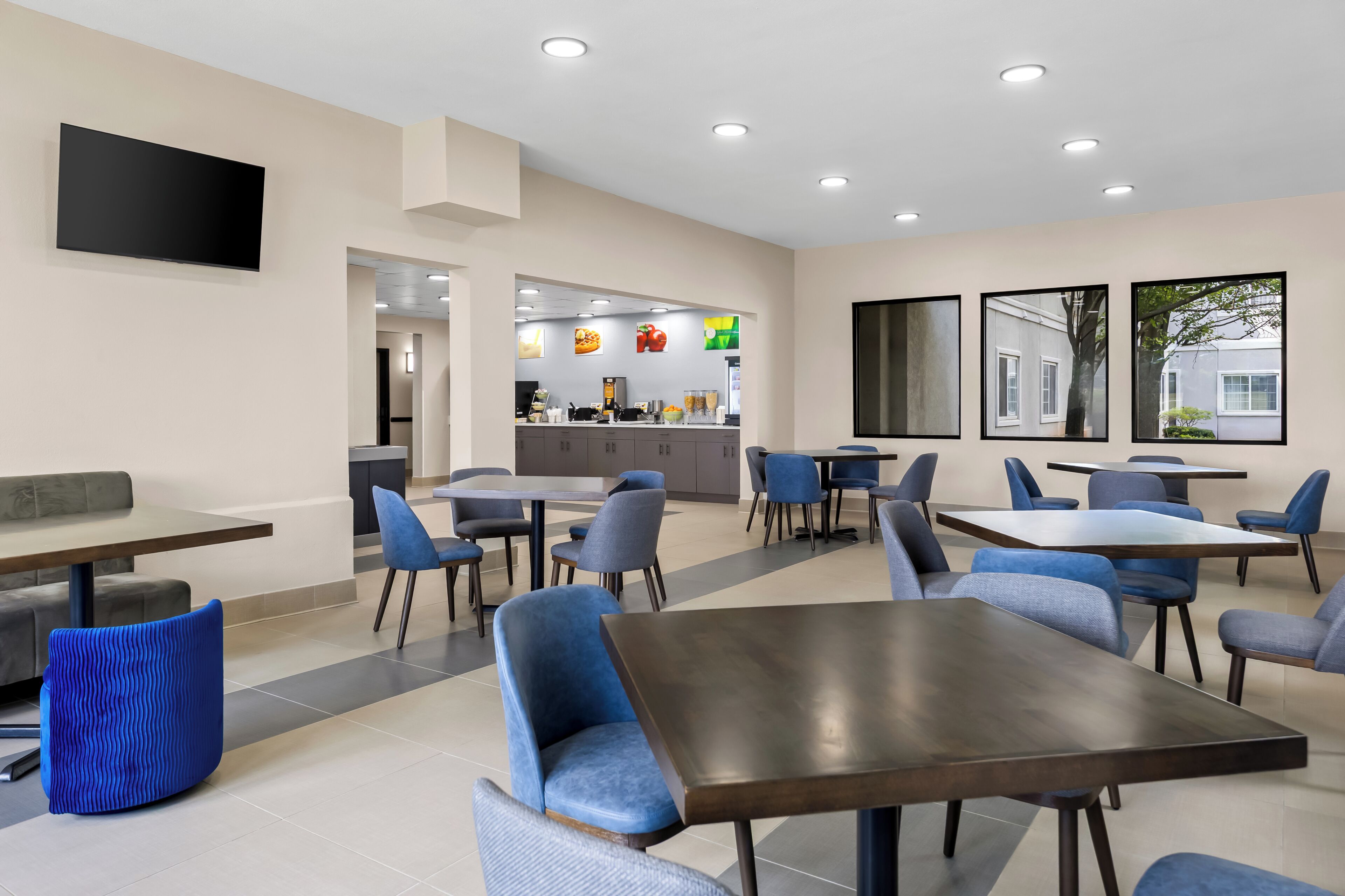 Free daily self-service breakfast 