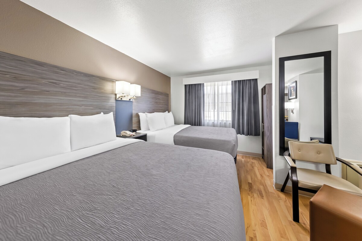 Standard Room, 2 Double Beds, Non Smoking | Premium bedding, desk, laptop workspace, free WiFi