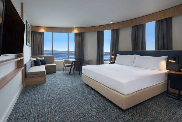 Deluxe-Zimmer, 1 King-Bett, Meerblick | Wohnbereich