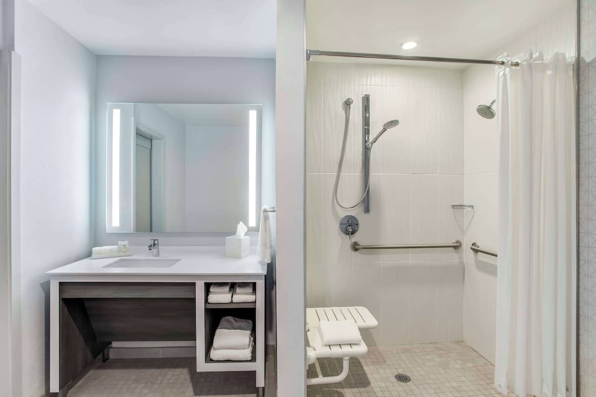 Suite, 1 letto king, accessibile ai disabili (Mobility & Hearing, Roll-in Shower) | Doccia