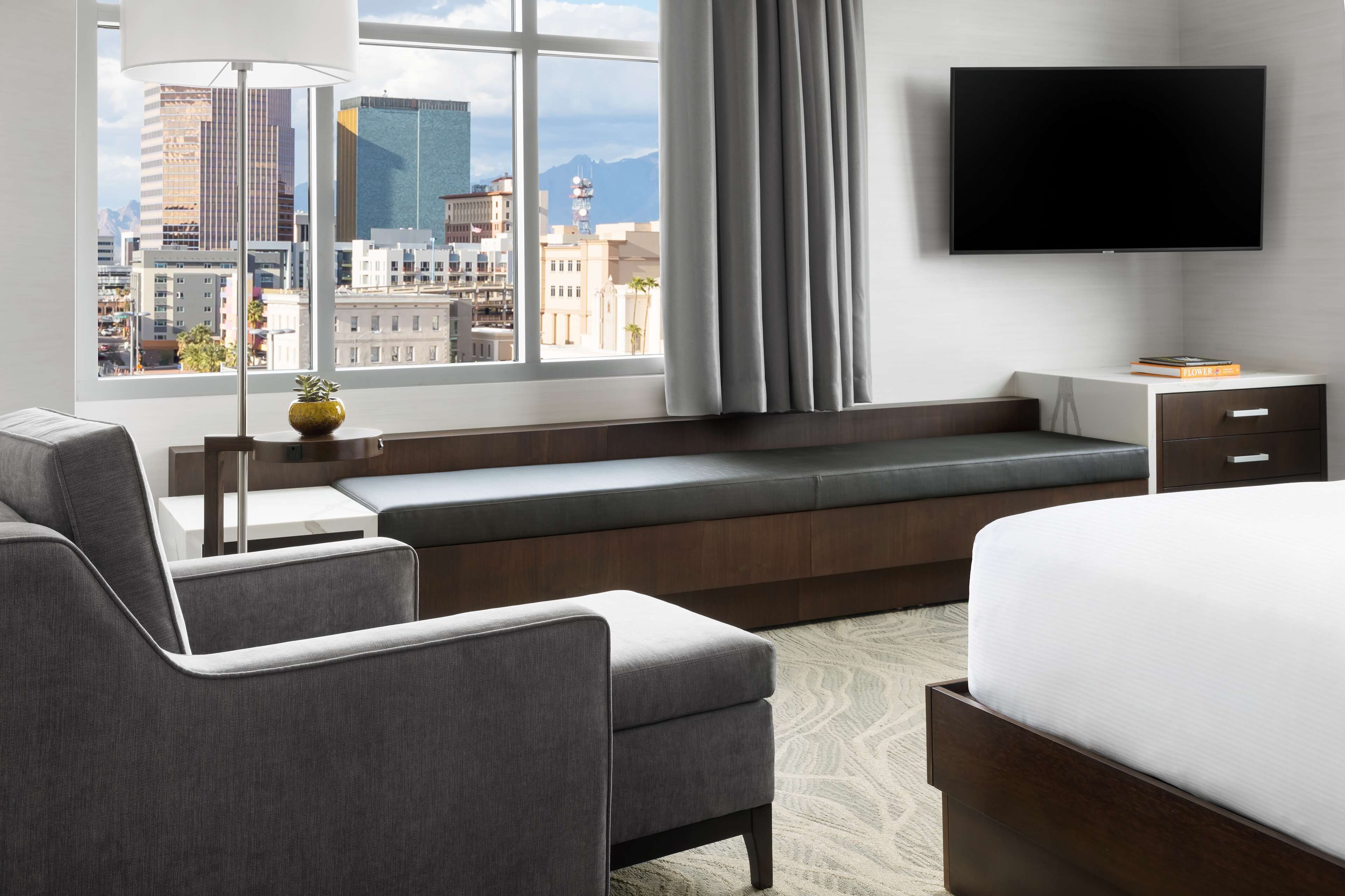 Hypo-allergenic bedding available, in-room safe, desk, laptop workspace