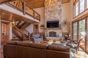 TV, fireplace, video games