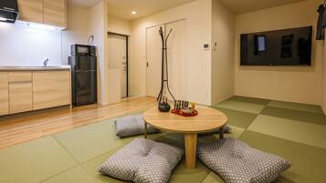 Ferienwohnung im japanischen Stil, Nichtraucher | 1 Schlafzimmer, kostenloses WLAN, Bettwäsche