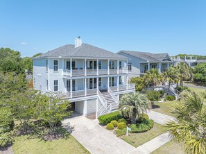 Exterior - Large Home Right by the Beach! Private Pool & Elevator! Fun Backyard w/ Swingset (Isle Of Palms)