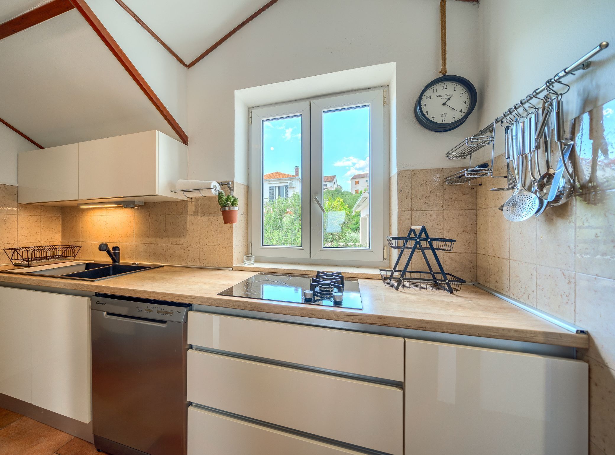 Departamento (Apartment with terrace and sea view) | Cocina privada | Refrigerador 