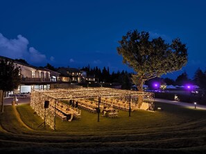Outdoor banquet area