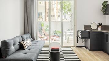 Appartement, 1 chambre, vue jardin | Salle de séjour