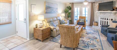 TV connectée, cheminée