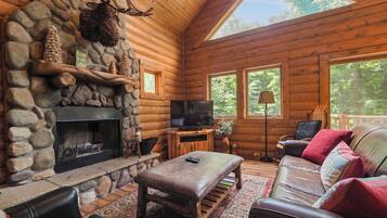 Télévision, cheminée