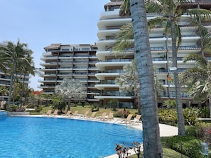 Outdoor pool, a heated pool