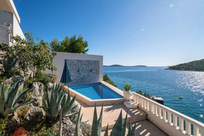 Seasonal outdoor pool - Villa Sine With Amazing Sea Panorama (Marina)