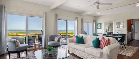 TV, foosball, offices