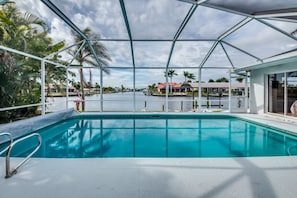 A heated pool
