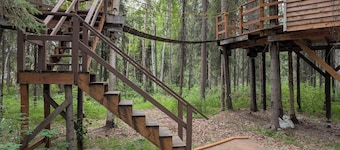 Time for adventure. Sleep in a treehouse. 5 minutes from the airport & downtown!