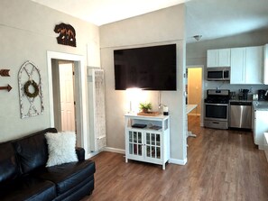 Smart TV, video games, DVD player, video library