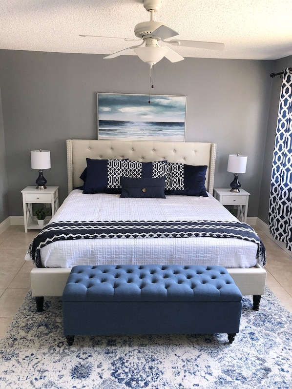 2 bedrooms, desk, iron/ironing board, travel cot