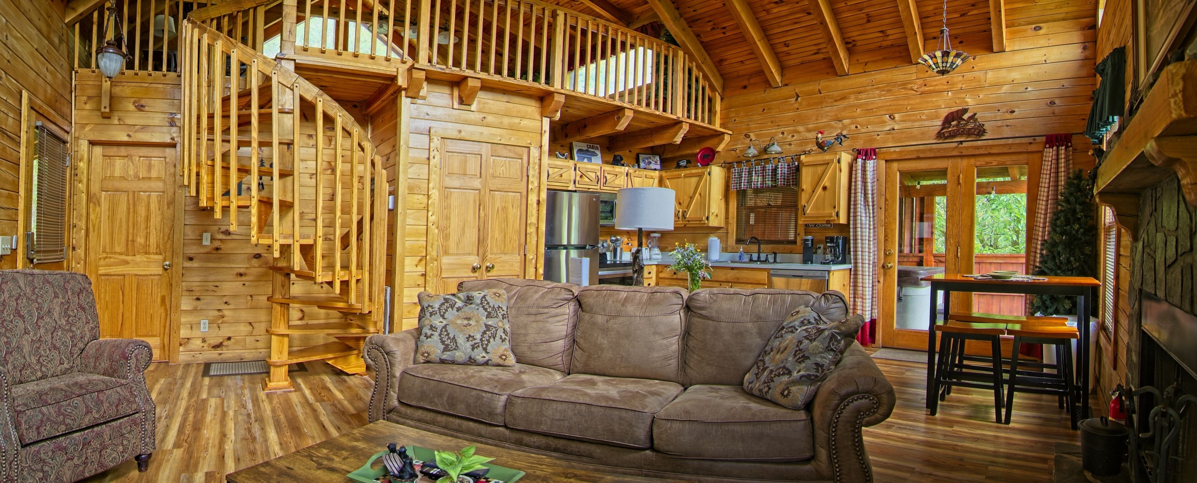 Smart TV, fireplace, DVD player, books