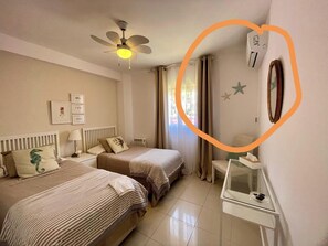 2 slaapkamers, een strijkplank/strijkijzer, wifi, beddengoed