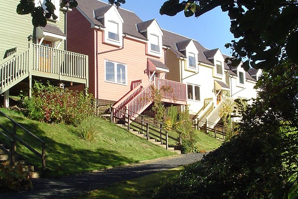 Purpose built self-catering cottages.