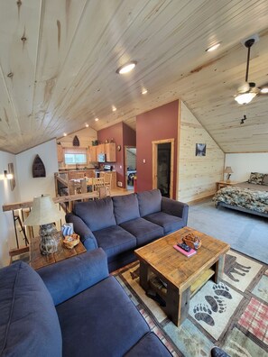 Smart TV, DVD player, books, video library