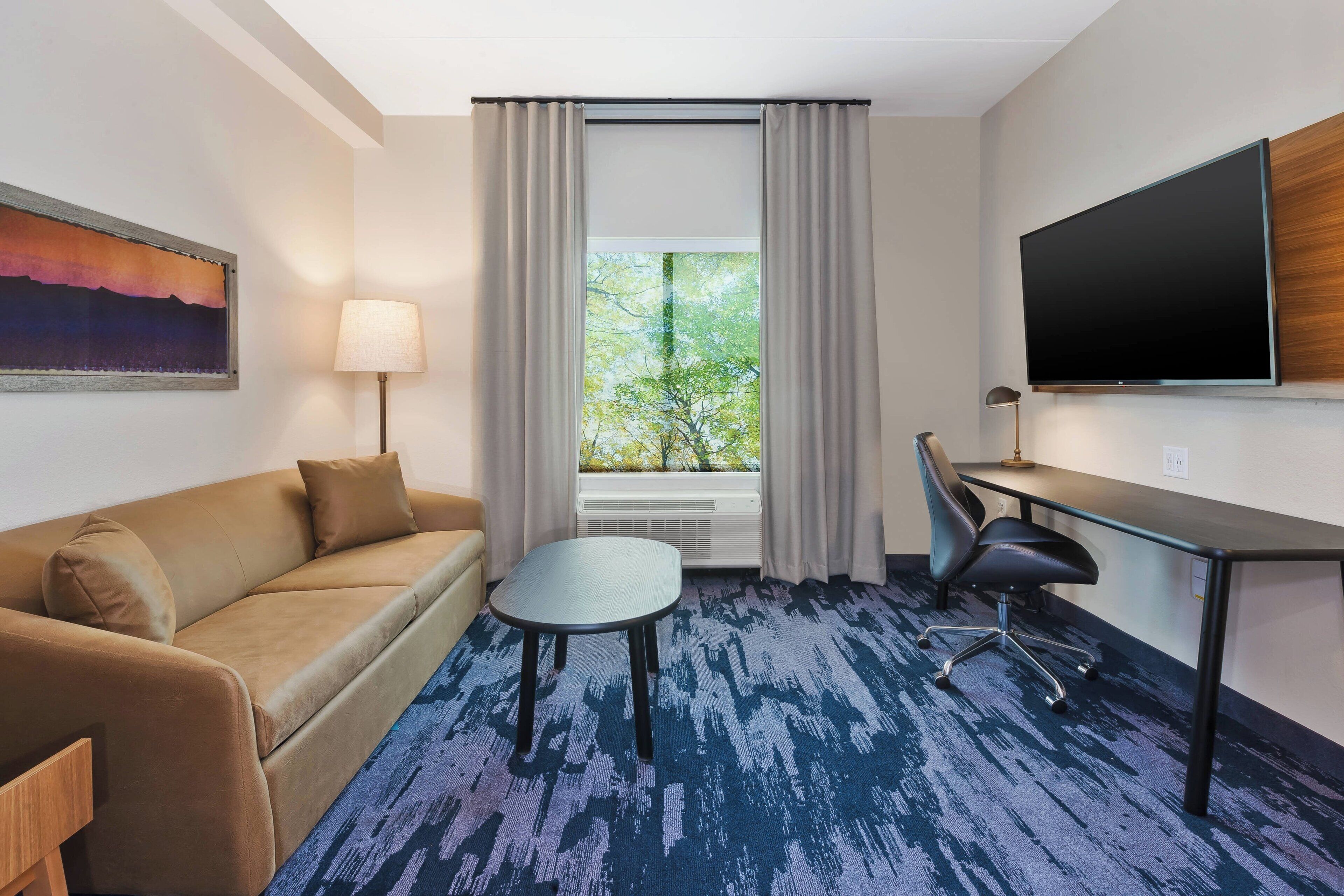 down duvets, pillow-top beds, in-room safe, desk