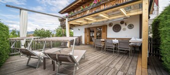 Chalet de montagne "Fuchsberger" avec vue sur les montagnes, Wi-Fi, balcon, terrasse et jardin