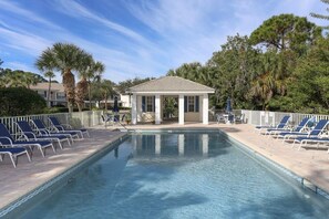 Outdoor pool, a heated pool