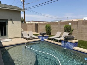 A heated pool
