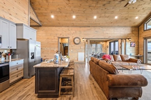 Smart TV, fireplace, video games