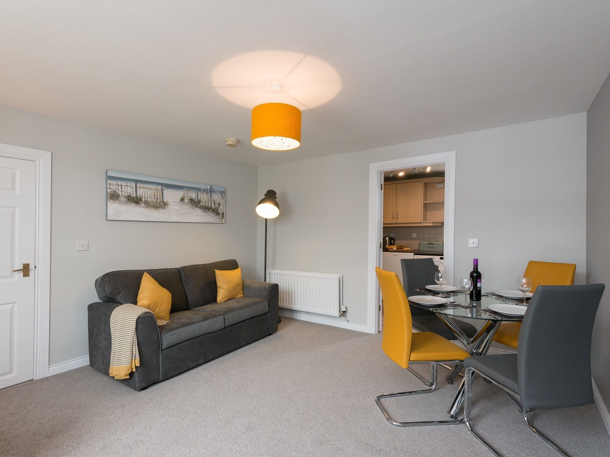 Living/dining area.
