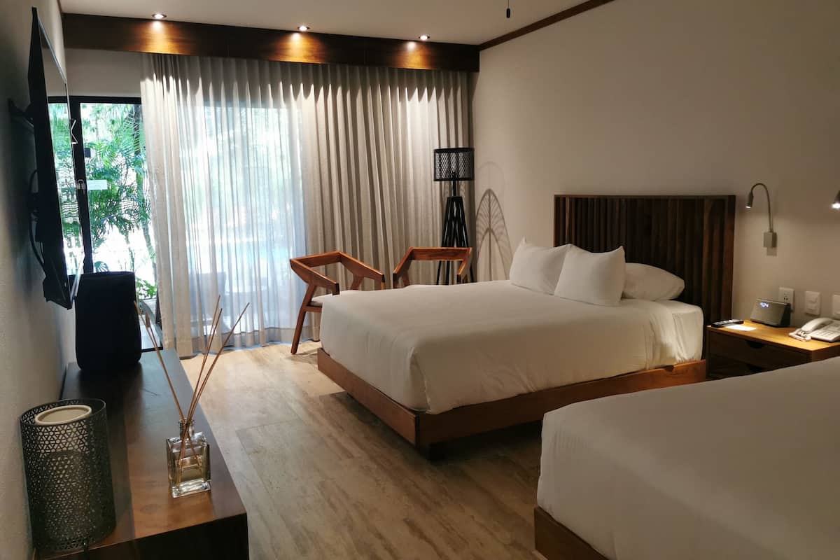 Room, 2 Queen Beds, Mobility Accessible (Essential) | Premium bedding, down comforters, in-room safe, blackout drapes