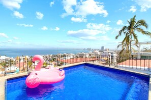 Outdoor pool - Private Pool OCEAN VIEW Sky Loft steps from Beach & Malecon + Safe Loc (Puerto Vallarta)