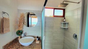 Shower, hair dryer, towels, soap - Private Pool OCEAN VIEW Sky Loft steps from Beach & Malecon + Safe Loc (Puerto Vallarta)