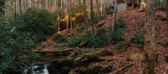 Sound of Rushing RAPIDS/ Private wooded location/Hiking Trail/Hot Tub