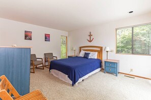 Maison, plusieurs lits, bain à remous, vue jardin (Seaclusion) | 3 chambres, décoration personnalisée, ameublement personnalisé, bureau