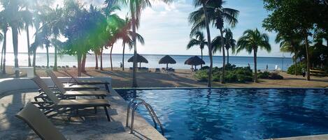 Outdoor pool, a heated pool