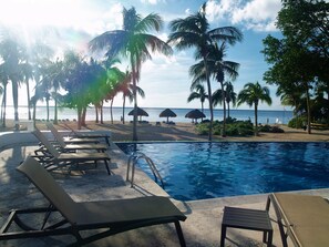Outdoor pool, a heated pool