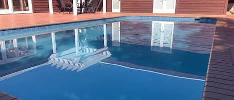 Outdoor pool, a heated pool