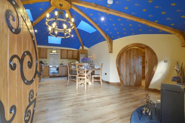 Looking into main living area from door