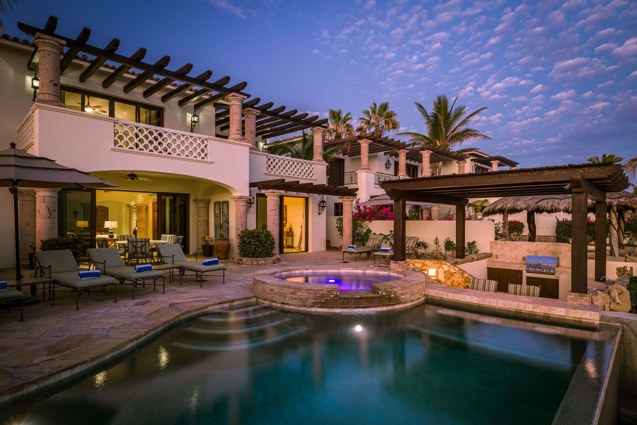 A heated pool