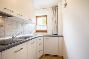Fridge, oven, stovetop, dishwasher